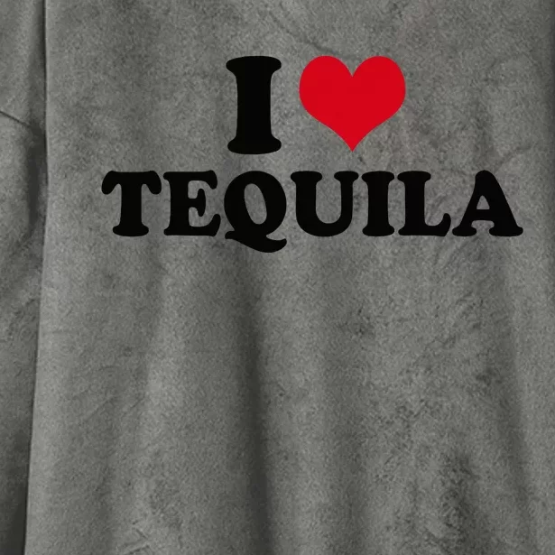 I Love Tequila Hooded Wearable Blanket