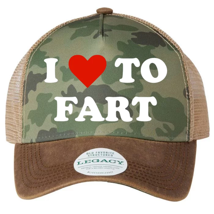 I Love To Fart Heart Legacy Tie Dye Trucker Hat