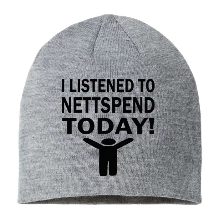 I Listened To Nettspend Today Concert Music 8 1/2in Sustainable Knit Beanie