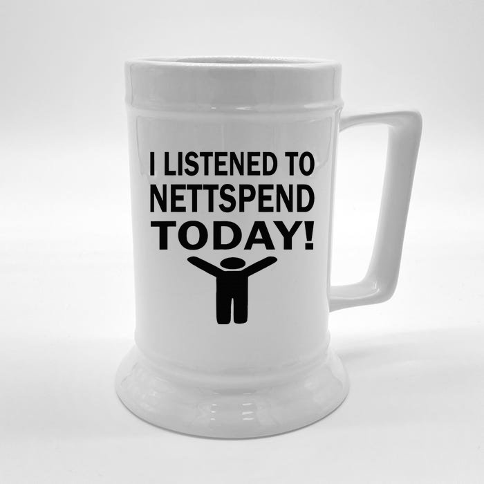 I Listened To Nettspend Today Concert Music Front & Back Beer Stein