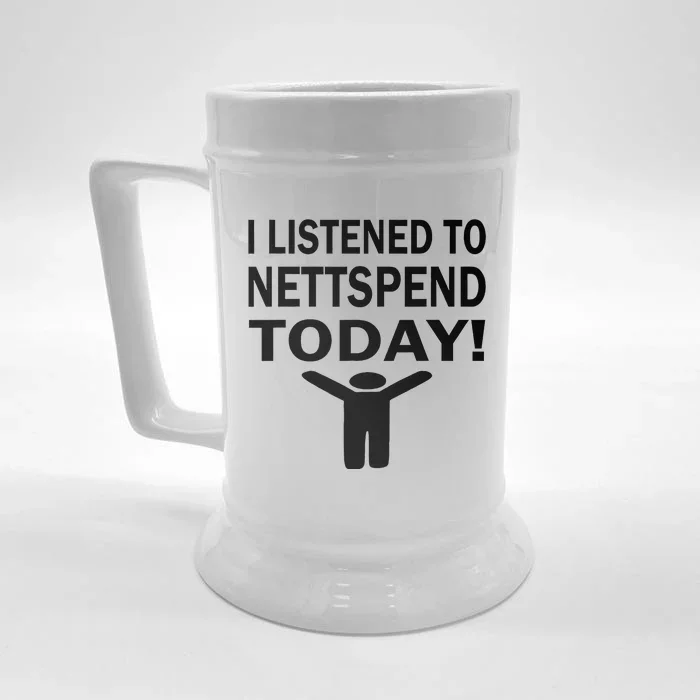 I Listened To Nettspend Today Concert Music Front & Back Beer Stein