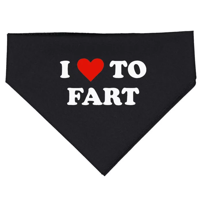 I Love To Fart Heart USA-Made Doggie Bandana