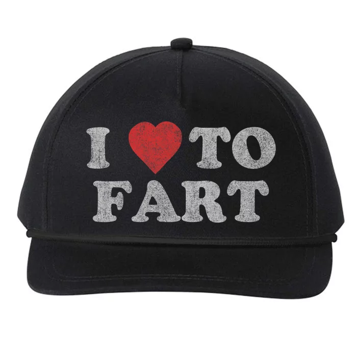 I Love To Fart Design Snapback Five-Panel Rope Hat