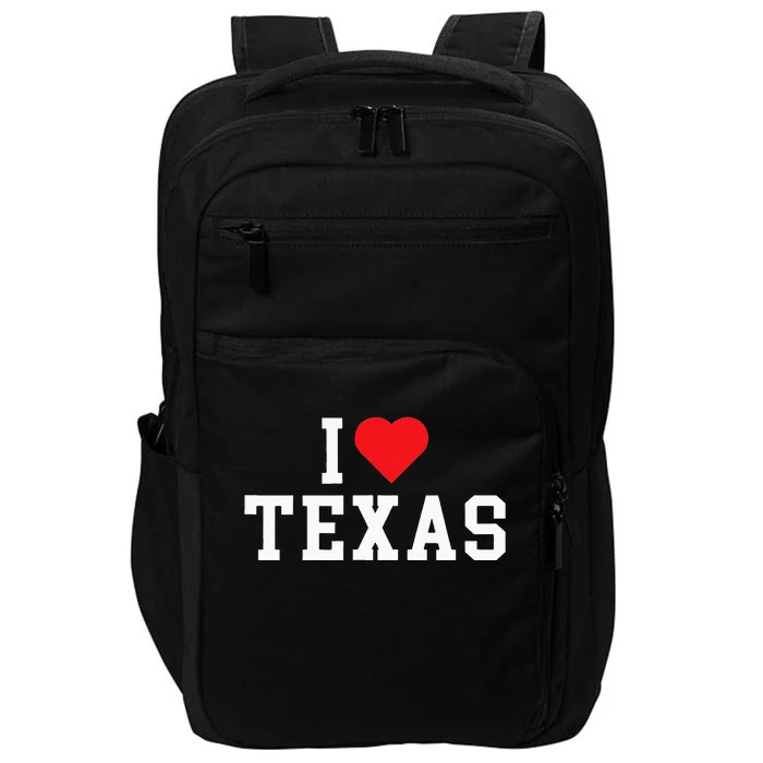 I Love Texas TX Throwback Design Impact Tech Backpack