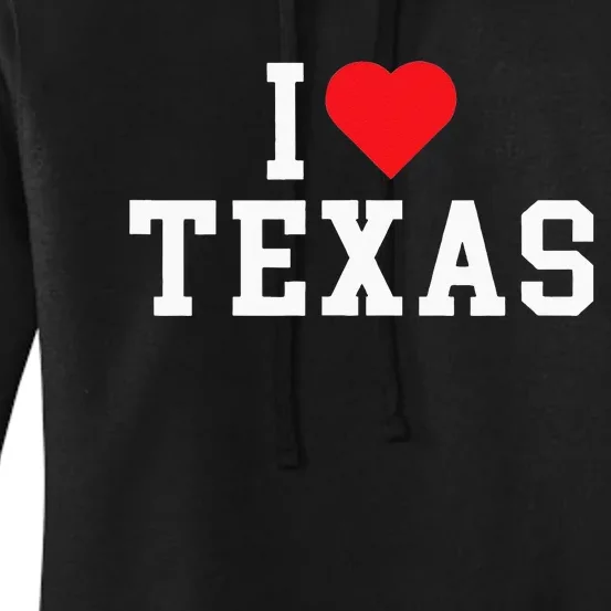 I Love Texas TX Throwback Design Women's Pullover Hoodie