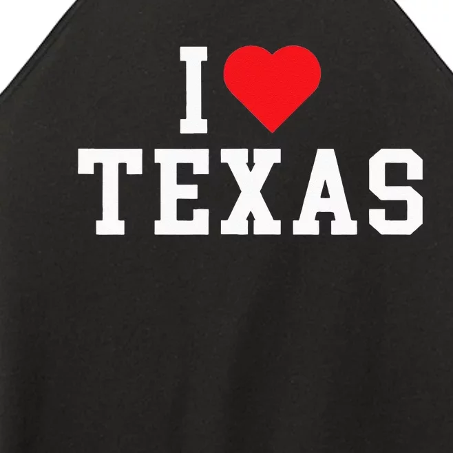 I Love Texas TX Throwback Design Women’s Perfect Tri Rocker Tank