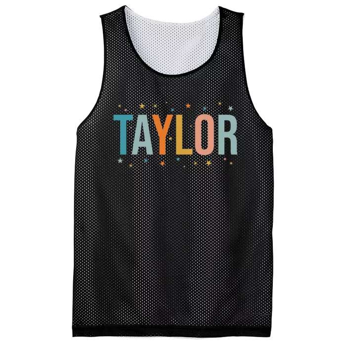 I Love Taylor Cute First Name Taylor Mesh Reversible Basketball Jersey Tank