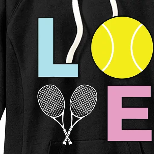 I Love Tennis Tennis Player Women's Fleece Hoodie