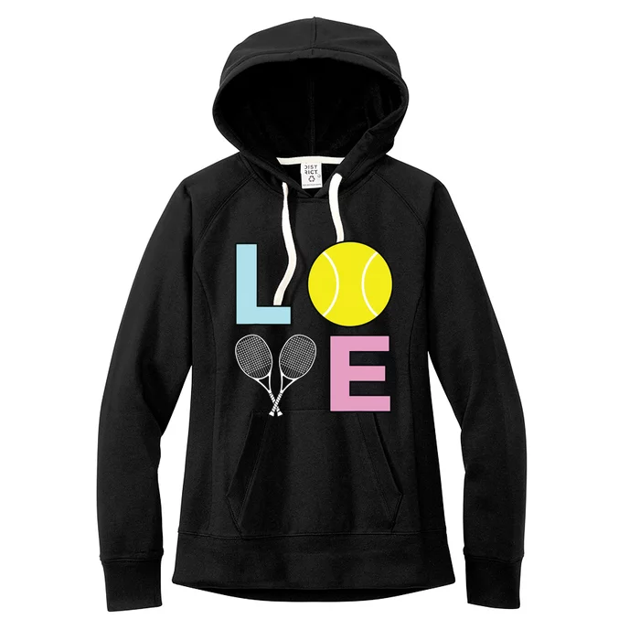 I Love Tennis Tennis Player Women's Fleece Hoodie