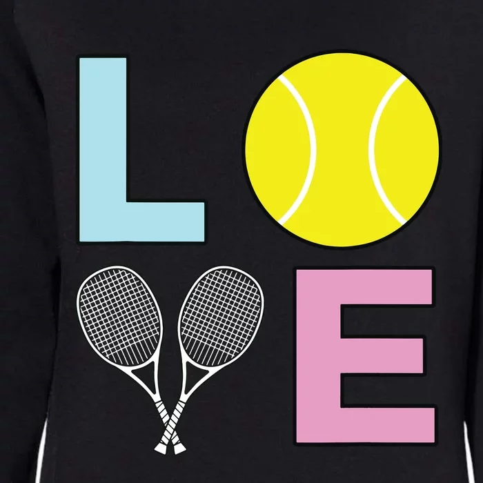 I Love Tennis Tennis Player Womens California Wash Sweatshirt