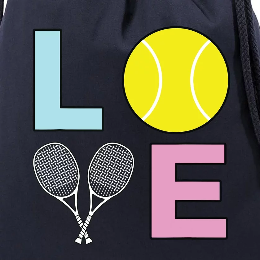 I Love Tennis Tennis Player Drawstring Bag