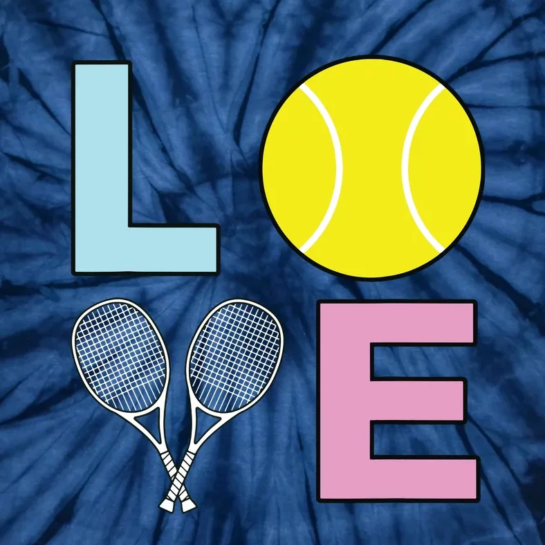 I Love Tennis Tennis Player Tie-Dye T-Shirt