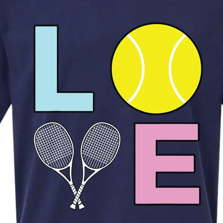 I Love Tennis Tennis Player Sueded Cloud Jersey T-Shirt