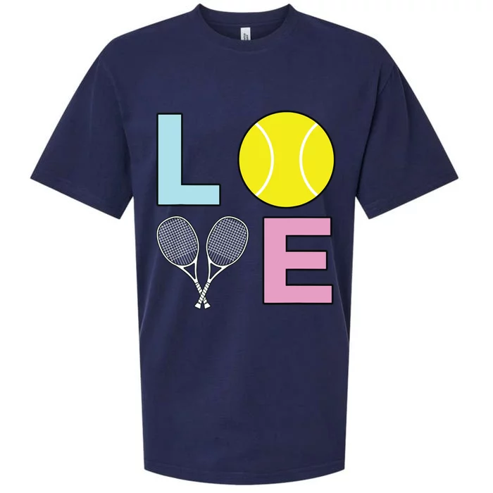 I Love Tennis Tennis Player Sueded Cloud Jersey T-Shirt