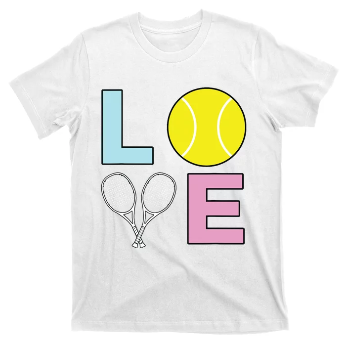 I Love Tennis Tennis Player T-Shirt