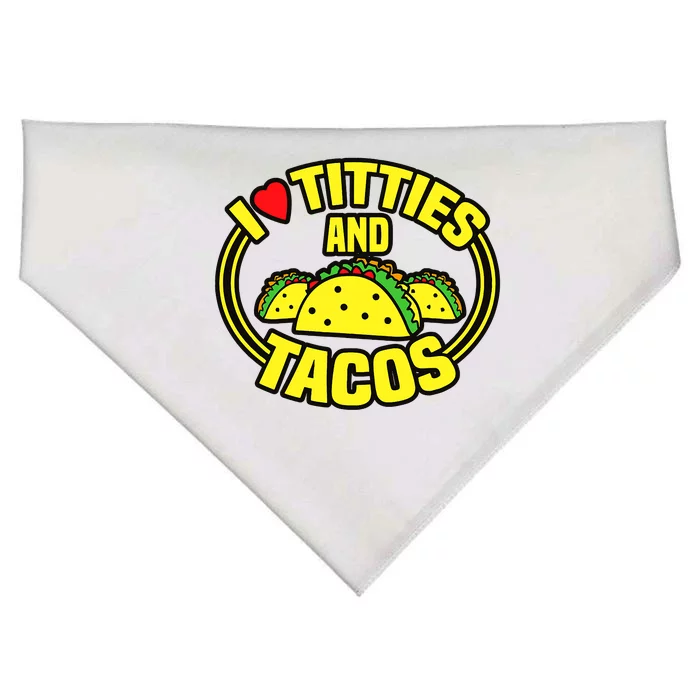 I Love Titties And Tacos USA-Made Doggie Bandana