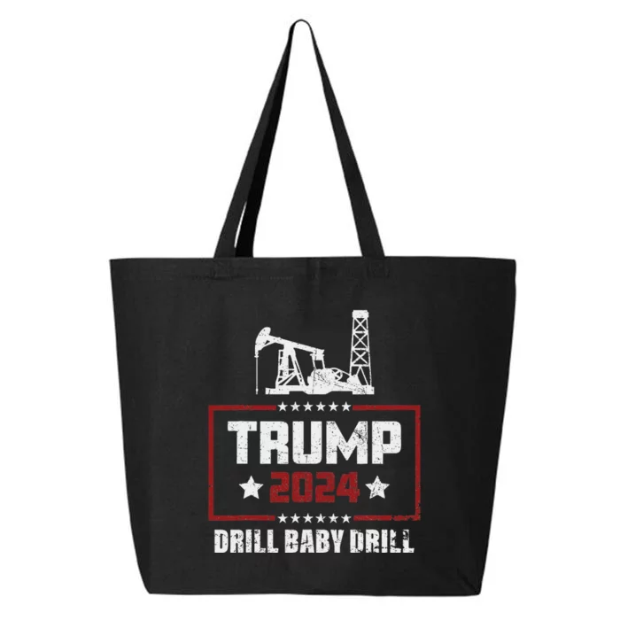 I Love Trump 2024 Drill Baby Drill 4th Of July 25L Jumbo Tote