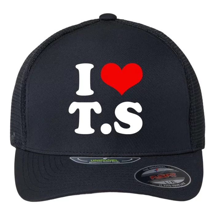 I LOVE TS Flexfit Unipanel Trucker Cap