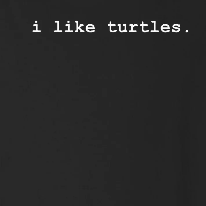 I Like Turtles Tortoises Funny Toddler Long Sleeve Shirt