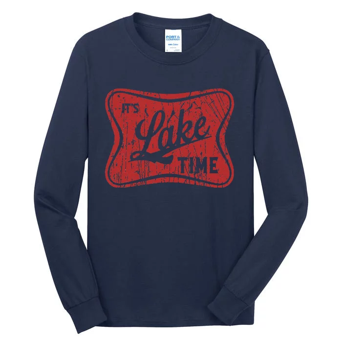 ItS Lake Time Summer Lake Camper Life Tall Long Sleeve T-Shirt