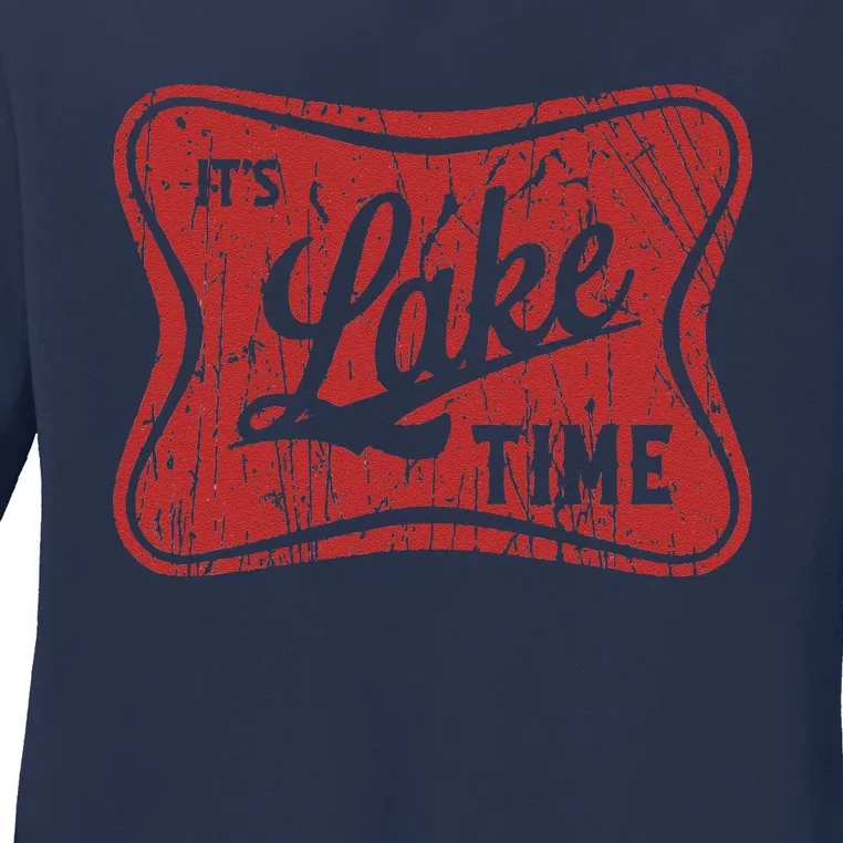 ItS Lake Time Summer Lake Camper Life Ladies Long Sleeve Shirt