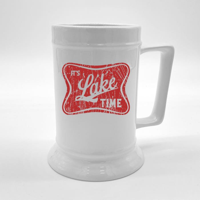 ItS Lake Time Summer Lake Camper Life Front & Back Beer Stein