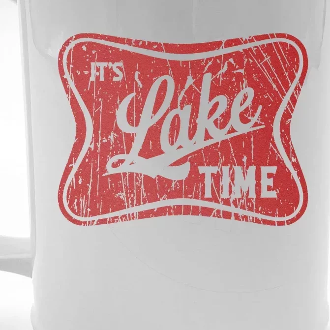 ItS Lake Time Summer Lake Camper Life Front & Back Beer Stein