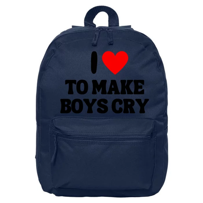 I Love To Make Boys Cry Red Heart Love Girls 16 in Basic Backpack