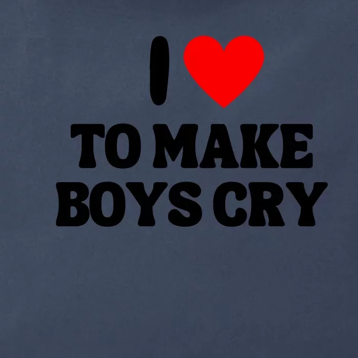 I Love To Make Boys Cry Red Heart Love Girls Zip Tote Bag