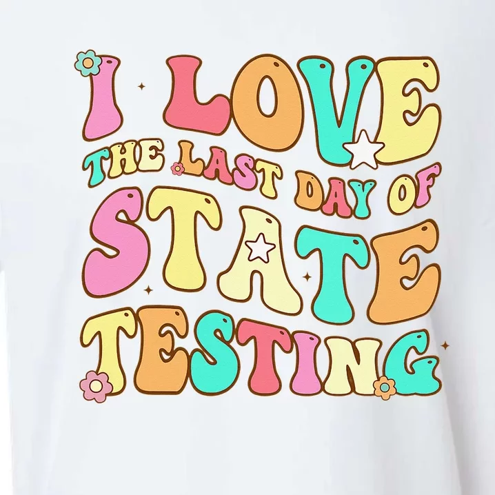 I Love (the last day of) State Testing Funny Teacher Sueded Cloud Jersey T-Shirt