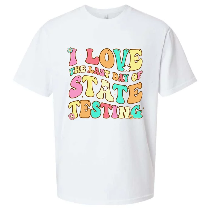 I Love (the last day of) State Testing Funny Teacher Sueded Cloud Jersey T-Shirt