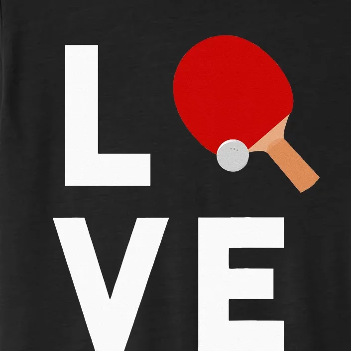 I Love Table Tennis Cute Funny Ping Pong ChromaSoft Performance T-Shirt