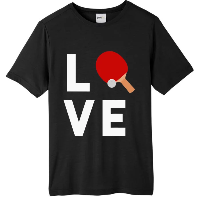 I Love Table Tennis Cute Funny Ping Pong ChromaSoft Performance T-Shirt