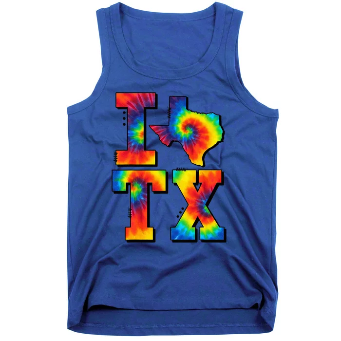 I Love Texas Tie Dye Texas Lovers Tank Top