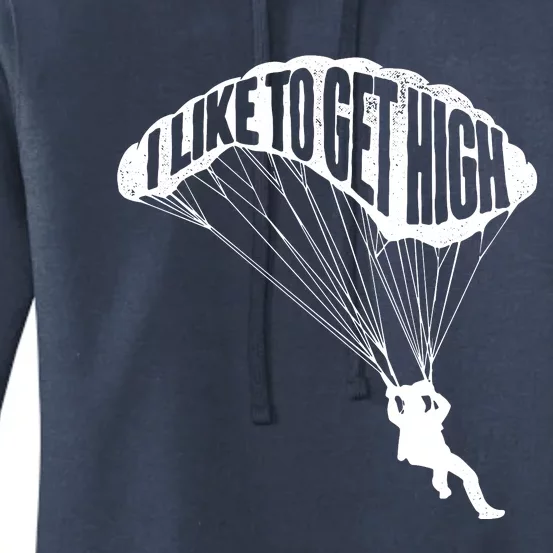 I Like To Get High Skydiver Parachutist Skydive Parachute Women's Pullover Hoodie