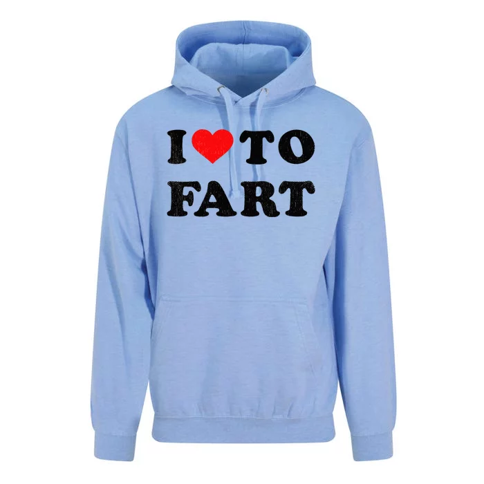 I Love To Fart I Heart To Fart Joke Farting Gag Unisex Surf Hoodie