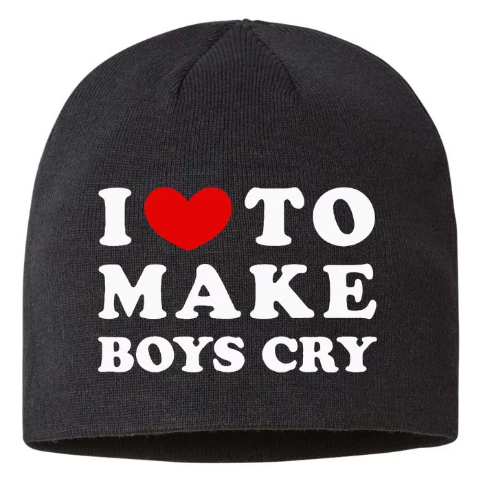 I Love To Make Boy Cry I Like To Make Boy Cry 8 1/2in Sustainable Knit Beanie