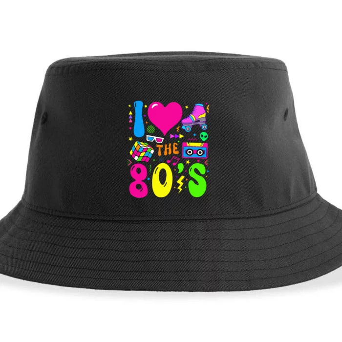 I Love The 80S Party 1980s Themed Costume 80s Sustainable Bucket Hat