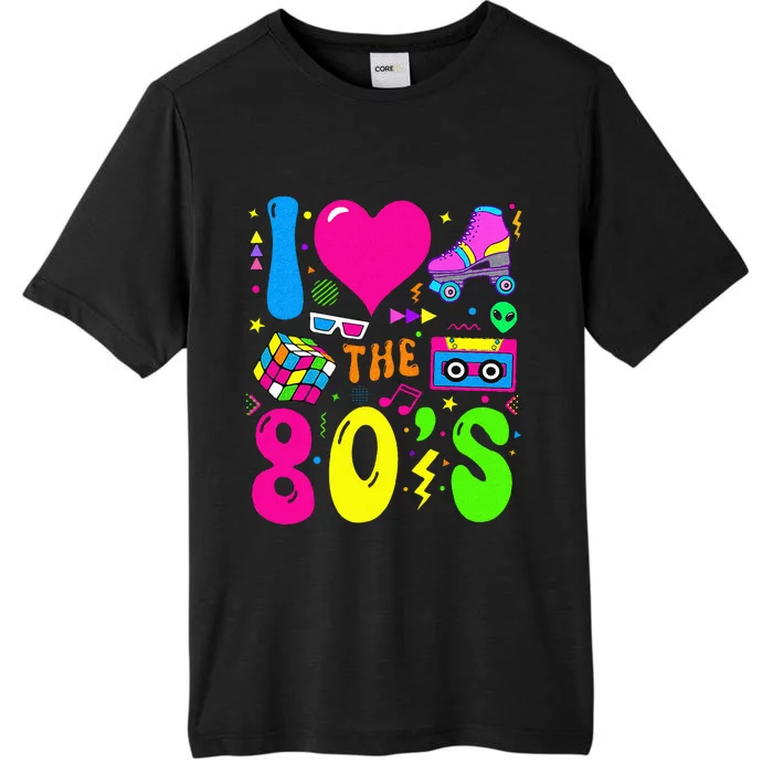 I Love The 80S Party 1980s Themed Costume 80s ChromaSoft Performance T-Shirt