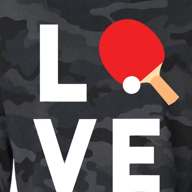 I Love Table Tennis Shirts Cute Funny Ping Pong Gift Idea Cropped Pullover Crew