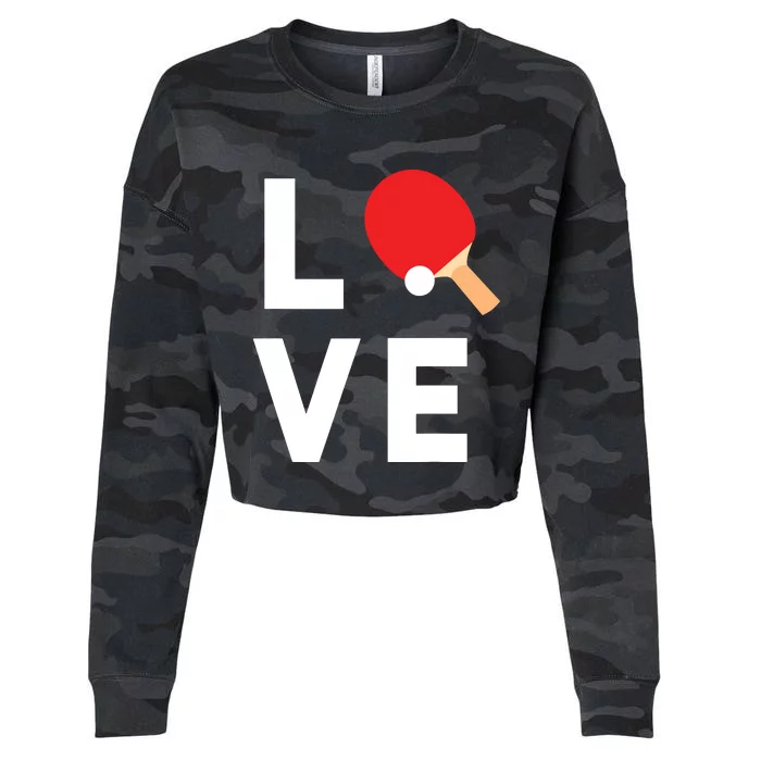 I Love Table Tennis Shirts Cute Funny Ping Pong Gift Idea Cropped Pullover Crew