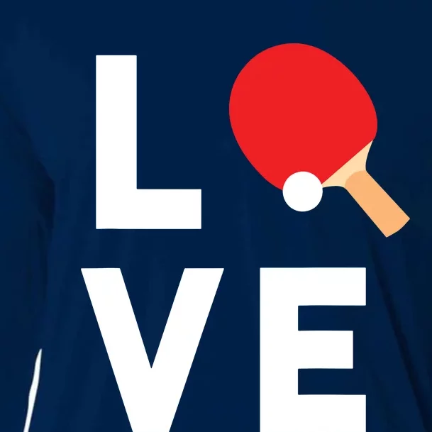 I Love Table Tennis Shirts Cute Funny Ping Pong Gift Idea Cooling Performance Long Sleeve Crew