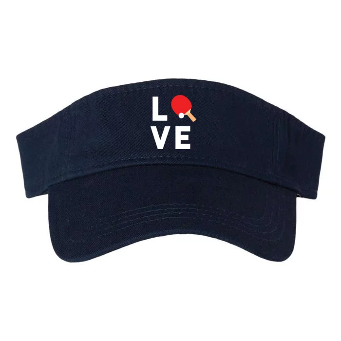 I Love Table Tennis Shirts Cute Funny Ping Pong Gift Idea Valucap Bio-Washed Visor