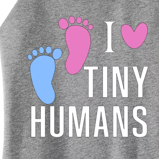 I Love Tiny Hu Cute Feet Lover Gift Women’s Perfect Tri Rocker Tank