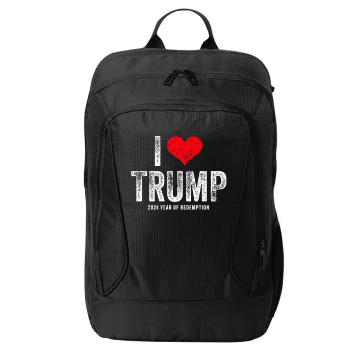 I Love Trump 2024 Year Of Redemption Gift City Backpack