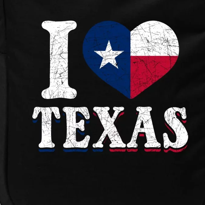 I Love Texas Flag Heart Proud Patriotic Texan Texas Great Gift Impact Tech Backpack