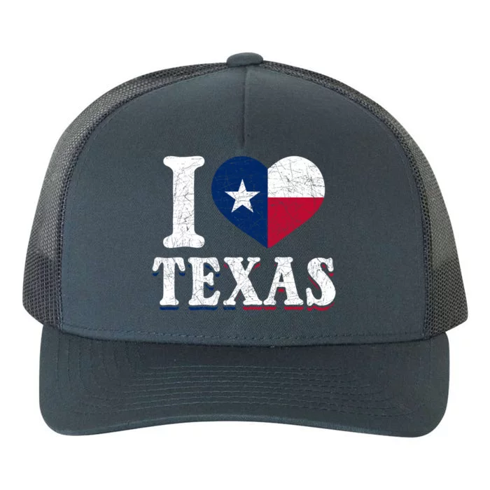 I Love Texas Flag Heart Proud Patriotic Texan Texas Great Gift Yupoong Adult 5-Panel Trucker Hat