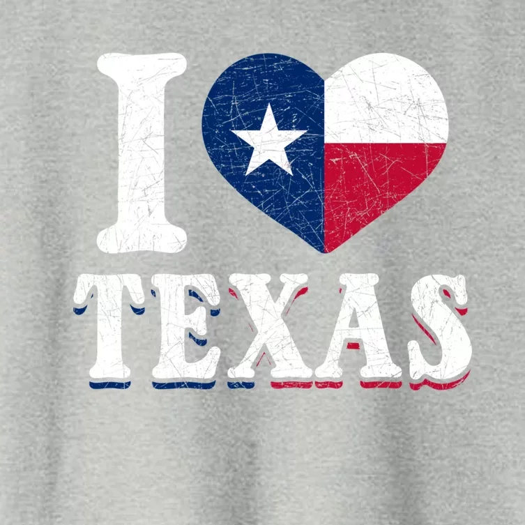 I Love Texas Flag Heart Proud Patriotic Texan Texas Great Gift Women's Crop Top Tee