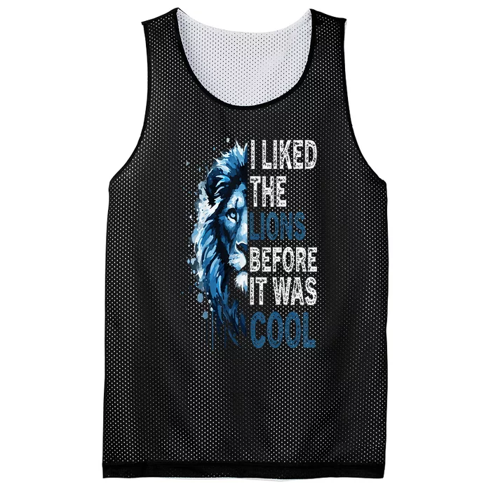 I Liked The Lions Before It Was Cool Mesh Reversible Basketball Jersey Tank