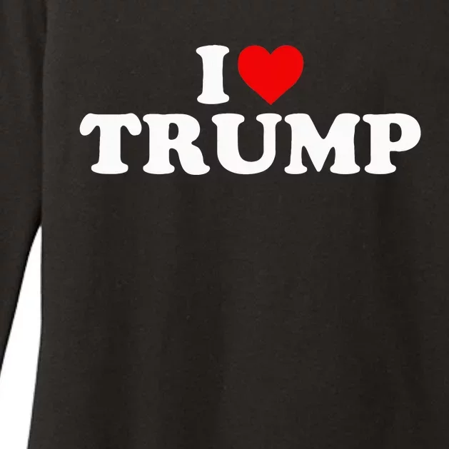 I Love Trump Heart Womens CVC Long Sleeve Shirt